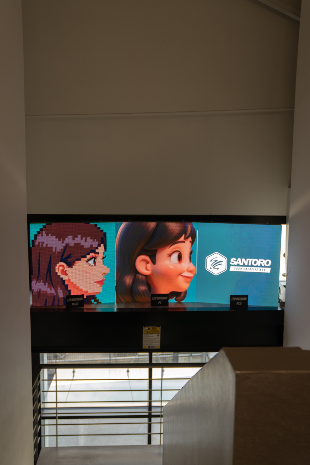 Ledwall Santoro con contenuti animati